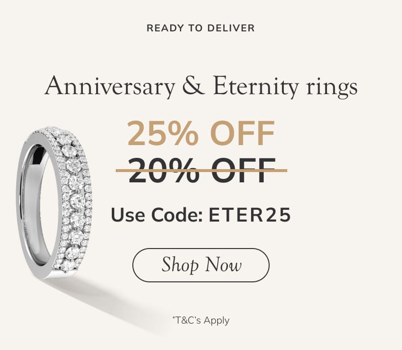 Anniversary & Eternity Rings 25% OFF